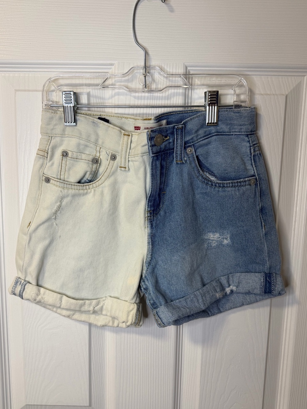 Levi’s Girls Two Tone Denim Shorts Size 12 Blue